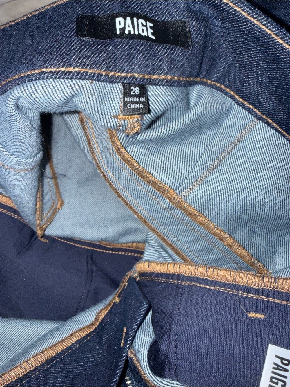 NWOT Paige Skye high waist Dark Indigo Wide-Leg Jeans - Women's - Picture 6 of 7